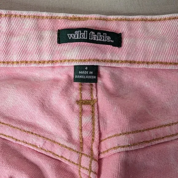 ⭐Wild Fable Women's Jeans Pants Pink Straight High Rise Cotton Blend Size 4⭐ - Picture 10 of 14